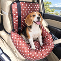 Dog Car Seat Bed, Polka Dot – in use