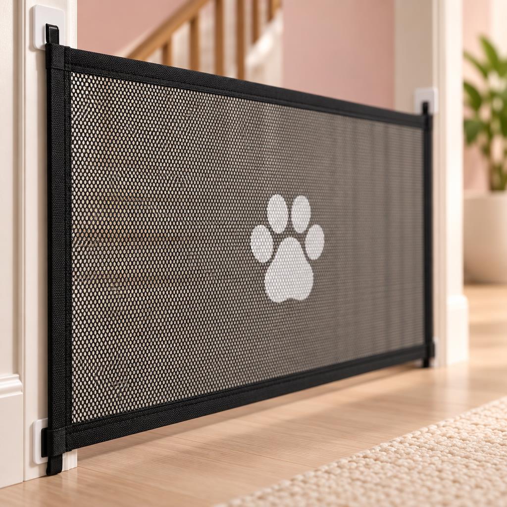 Foldable Mesh Pet Barrier Gate, 180 × 78cm – detail