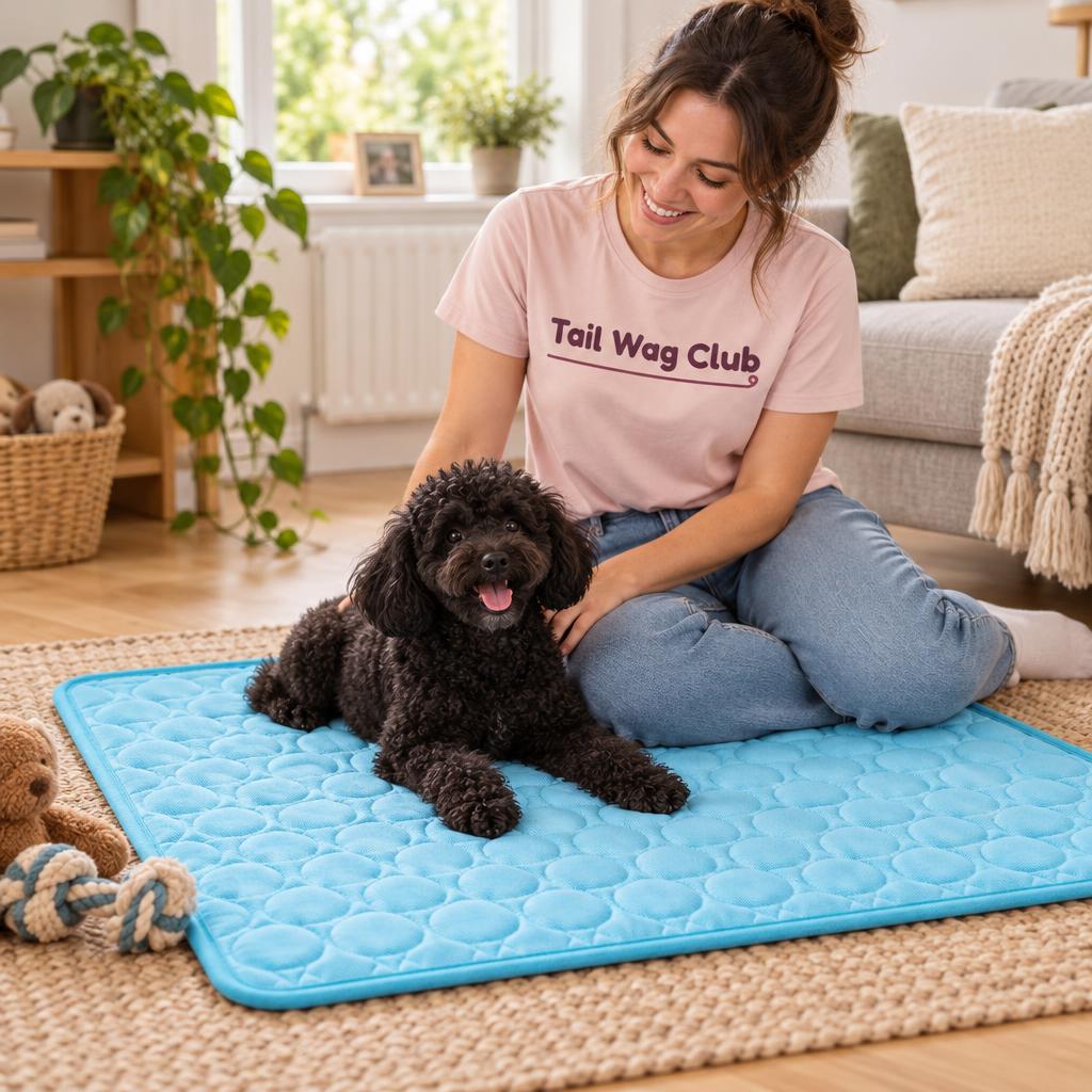 Summer Pet Mat, Blue (150 × 100 cm) – with Tail Wag Club