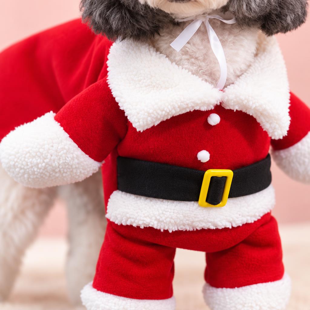 Santa Standing Pet Costume, Red (L) – detail