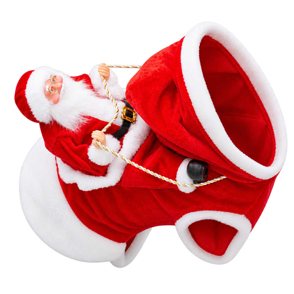 Hooded Santa Rider Dog Costume, Red (2XL) – product