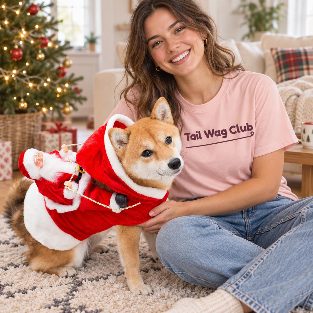 Hooded Santa Rider Dog Costume, Red (2XL) – with Tail Wag Club