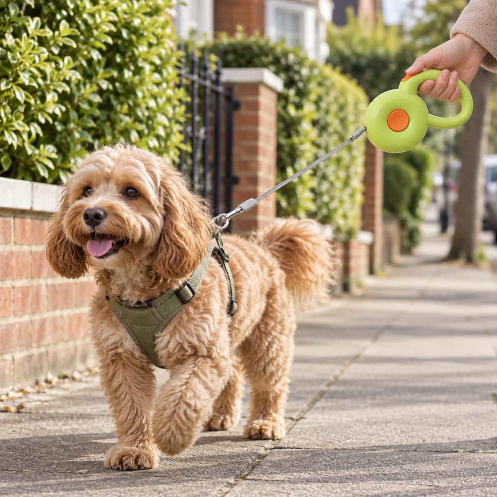 Retractable Dog Lead, Green