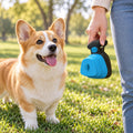 Foldable Poop Scoop with Bag Dispenser, Blue
